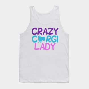 Cute Crazy Corgi Lady Tank Top